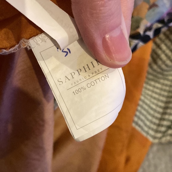 Sapphire Brand Floral dress -splits up sides, wooden buttons-Size Med - Picture 11 of 11